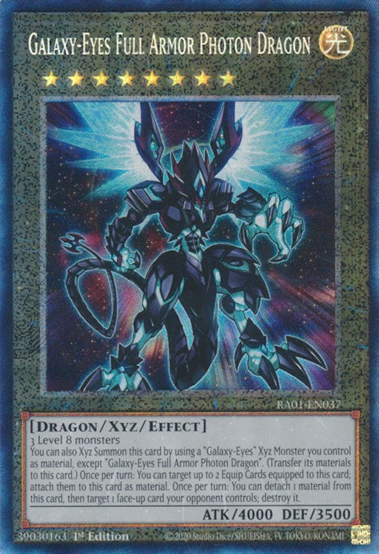 Galaxy-Eyes Full Armor Photon Dragon [RA01-EN037] Prismatic Collector's Rare | Exor Games Bridgewater