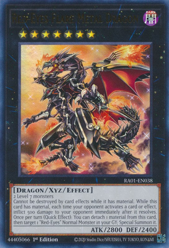 Red-Eyes Flare Metal Dragon [RA01-EN038] Ultra Rare | Exor Games Bridgewater