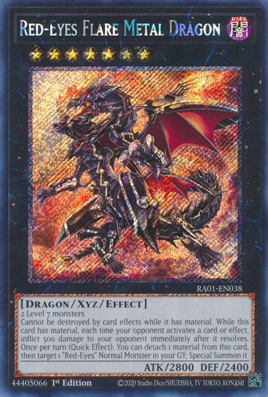 Red-Eyes Flare Metal Dragon [RA01-EN038] Platinum Secret Rare | Exor Games Bridgewater