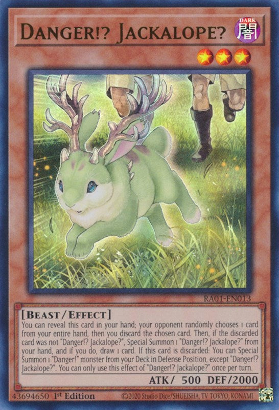 Danger!? Jackalope? [RA01-EN013] Ultra Rare | Exor Games Bridgewater