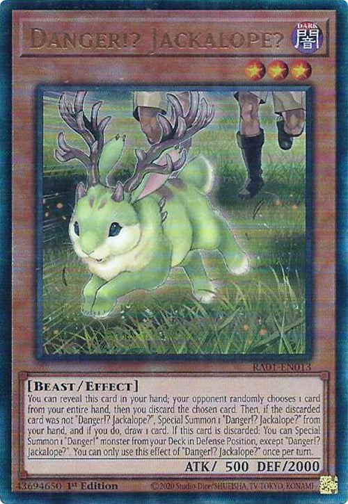 Danger!? Jackalope? [RA01-EN013] Prismatic Ultimate Rare | Exor Games Bridgewater