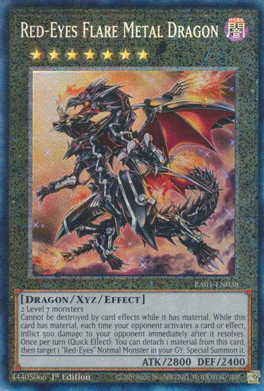 Red-Eyes Flare Metal Dragon [RA01-EN038] Prismatic Collector's Rare | Exor Games Bridgewater