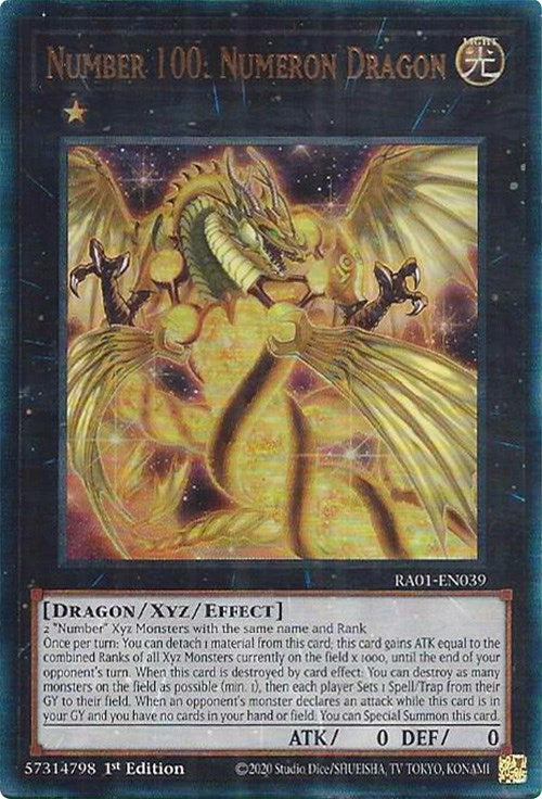 Number 100: Numeron Dragon [RA01-EN039] Prismatic Ultimate Rare | Exor Games Bridgewater