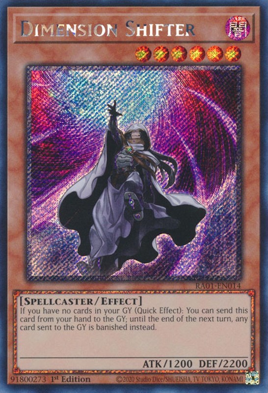 Dimension Shifter [RA01-EN014] Platinum Secret Rare | Exor Games Bridgewater