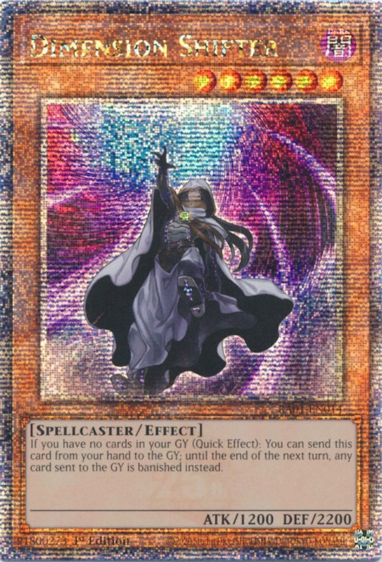 Dimension Shifter [RA01-EN014] Quarter Century Secret Rare | Exor Games Bridgewater