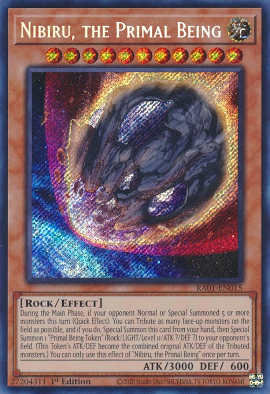 Nibiru, the Primal Being [RA01-EN015] Secret Rare | Exor Games Bridgewater