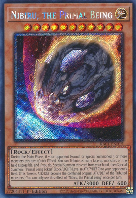 Nibiru, the Primal Being [RA01-EN015] Platinum Secret Rare | Exor Games Bridgewater