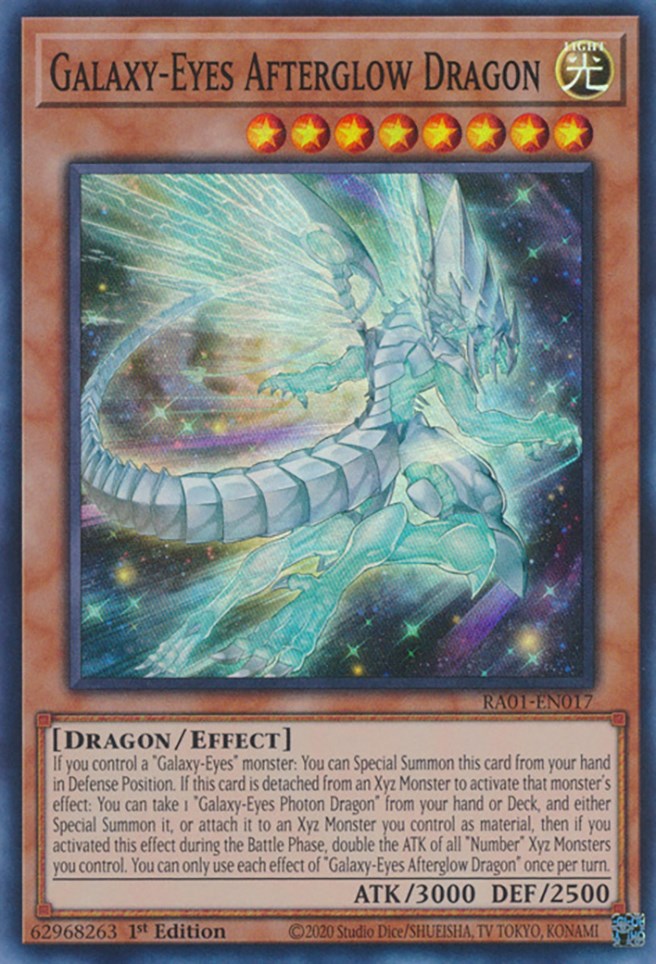 Galaxy-Eyes Afterglow Dragon [RA01-EN017] Super Rare | Exor Games Bridgewater