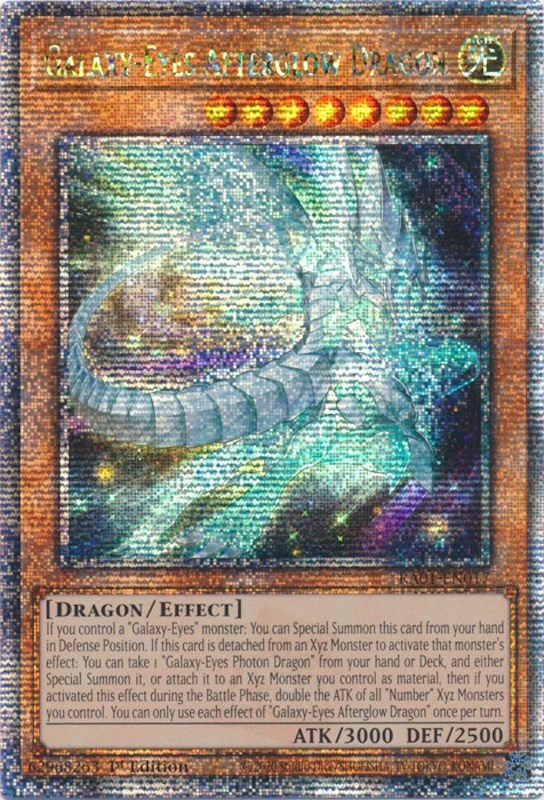 Galaxy-Eyes Afterglow Dragon [RA01-EN017] Quarter Century Secret Rare | Exor Games Bridgewater