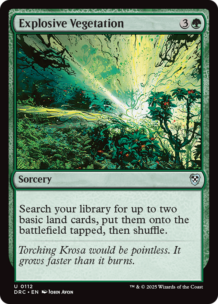 Explosive Vegetation [Aetherdrift Commander] | Exor Games Bridgewater