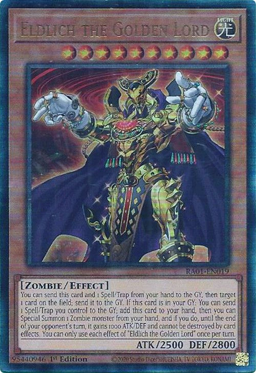 Eldlich the Golden Lord [RA01-EN019] Prismatic Ultimate Rare | Exor Games Bridgewater