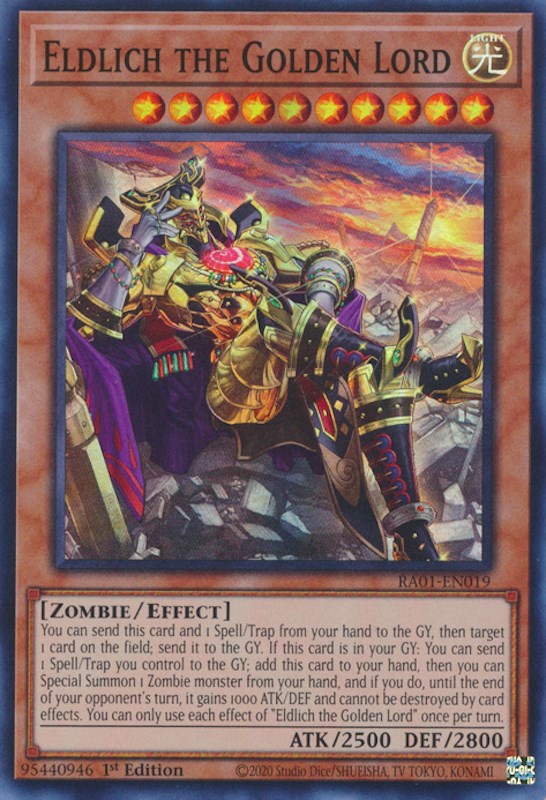 Eldlich the Golden Lord (Alternate Art) [RA01-EN019] Super Rare | Exor Games Bridgewater