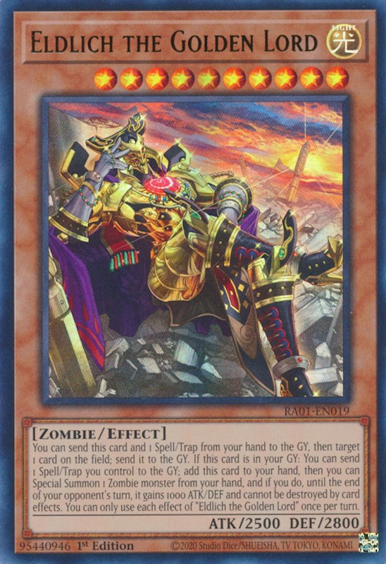 Eldlich the Golden Lord (Alternate Art) [RA01-EN019] Ultra Rare | Exor Games Bridgewater