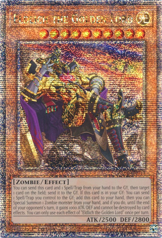 Eldlich the Golden Lord (Alternate Art) [RA01-EN019] Quarter Century Secret Rare | Exor Games Bridgewater