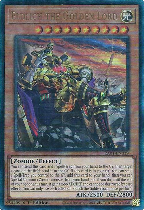 Eldlich the Golden Lord (Alternate Art) [RA01-EN019] Prismatic Ultimate Rare | Exor Games Bridgewater