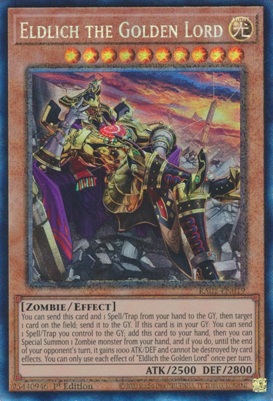 Eldlich the Golden Lord (Alternate Art) [RA01-EN019] Prismatic Collector's Rare | Exor Games Bridgewater