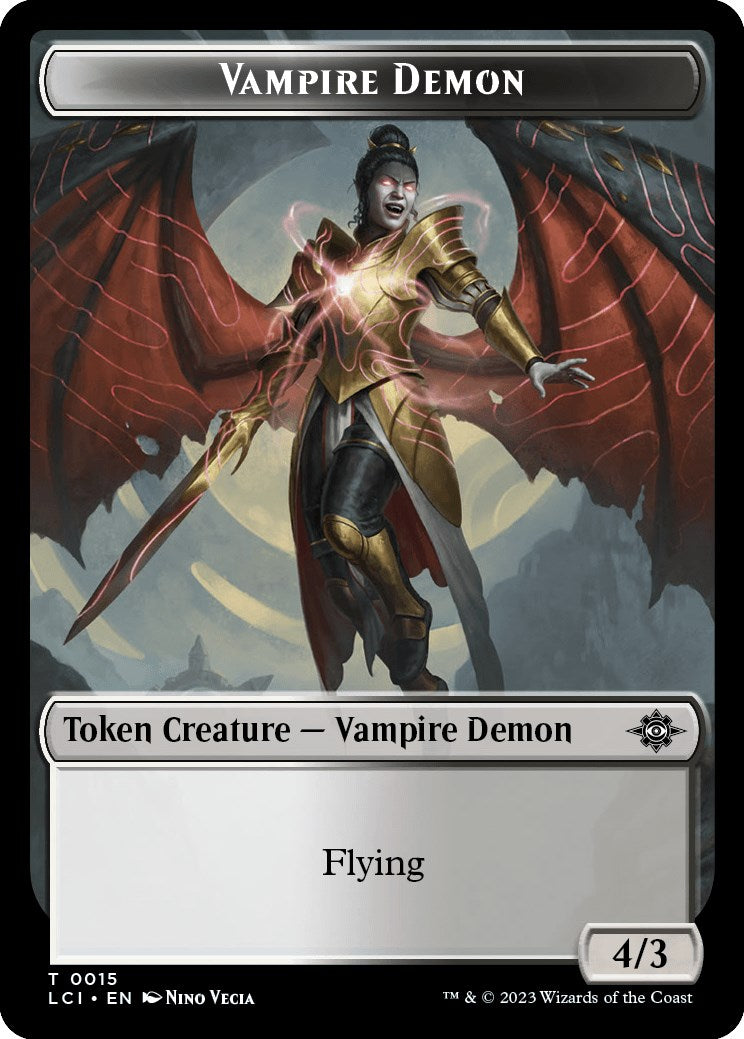 Vampire // Vampire Demon Double-Sided Token [The Lost Caverns of Ixalan Tokens] | Exor Games Bridgewater