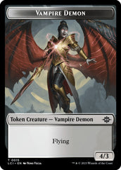 Vampire // Vampire Demon Double-Sided Token [The Lost Caverns of Ixalan Tokens] | Exor Games Bridgewater