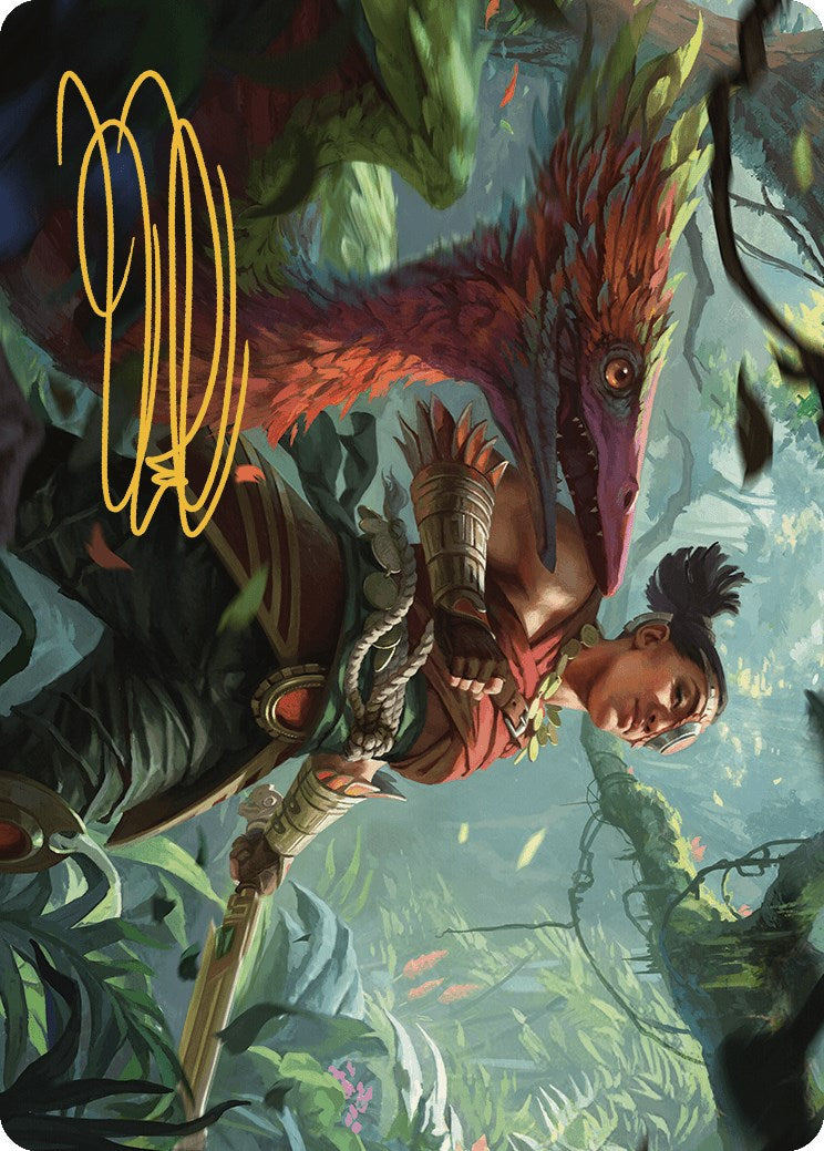 Wayta, Trainer Prodigy Art Card (Gold-Stamped Signature) [The Lost Caverns of Ixalan Art Series] | Exor Games Bridgewater