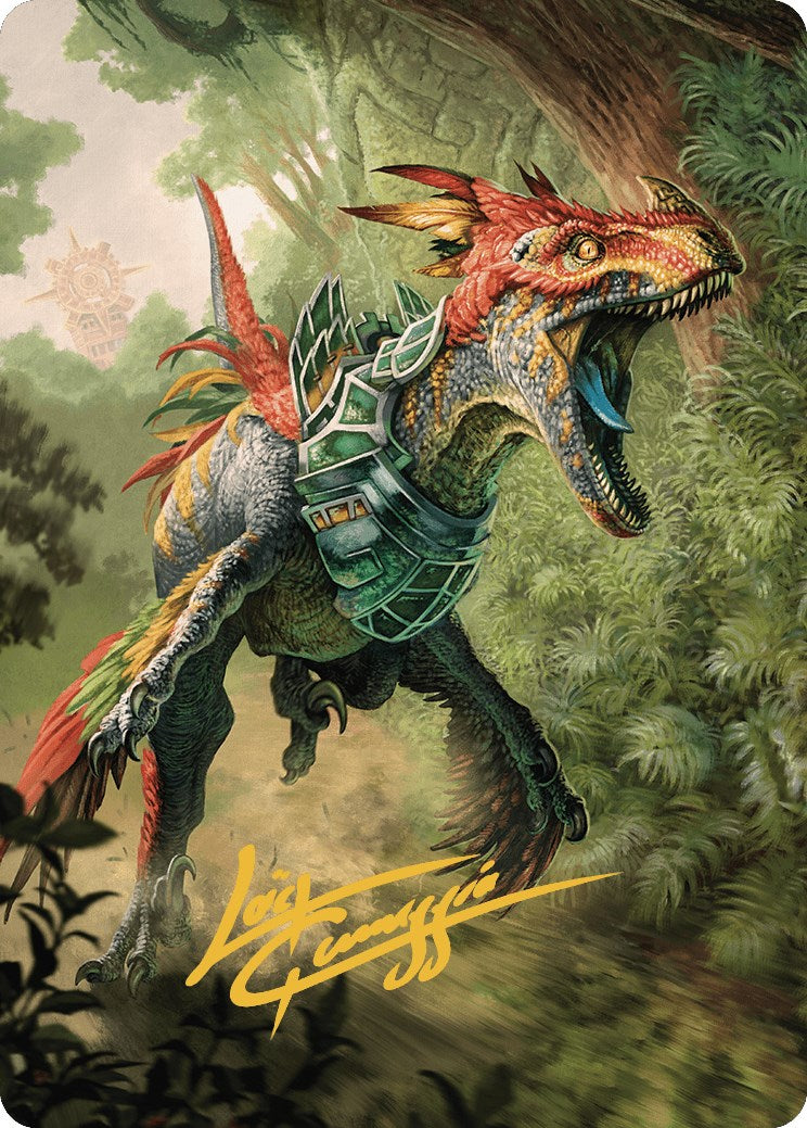 Dinosaur Token Art Card (Gold-Stamped Signature) [The Lost Caverns of Ixalan Art Series] | Exor Games Bridgewater