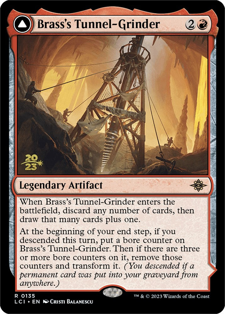 Brass's Tunnel-Grinder // Tecutlan, the Searing Rift [The Lost Caverns of Ixalan Prerelease Cards] | Exor Games Bridgewater