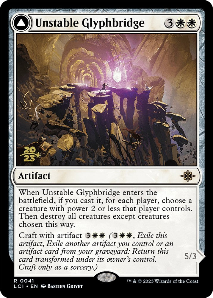 Unstable Glyphbridge // Sandswirl Wanderglyph [The Lost Caverns of Ixalan Prerelease Cards] | Exor Games Bridgewater