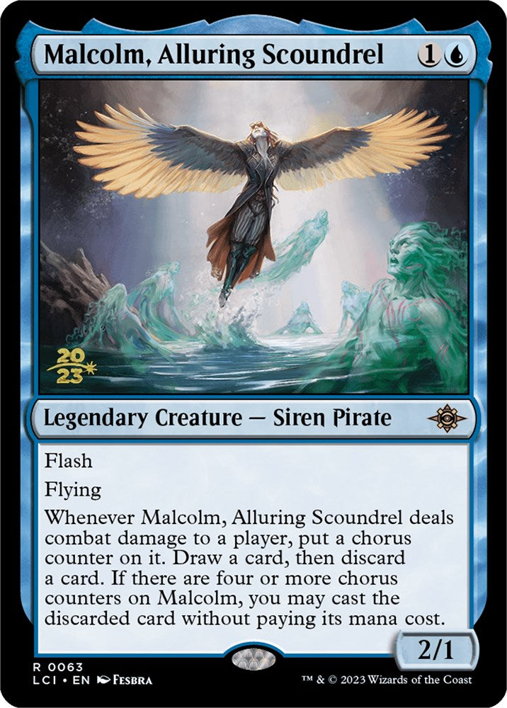 Malcolm, Alluring Scoundrel [The Lost Caverns of Ixalan Prerelease Cards] | Exor Games Bridgewater