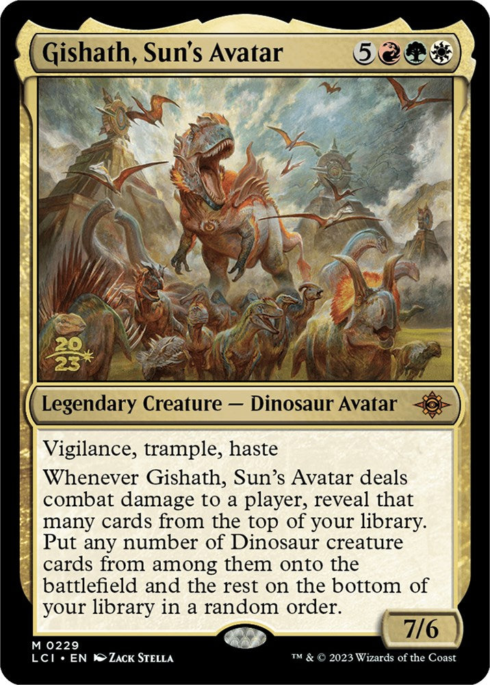 Gishath, Sun's Avatar (LCI) [The Lost Caverns of Ixalan Prerelease Cards] | Exor Games Bridgewater