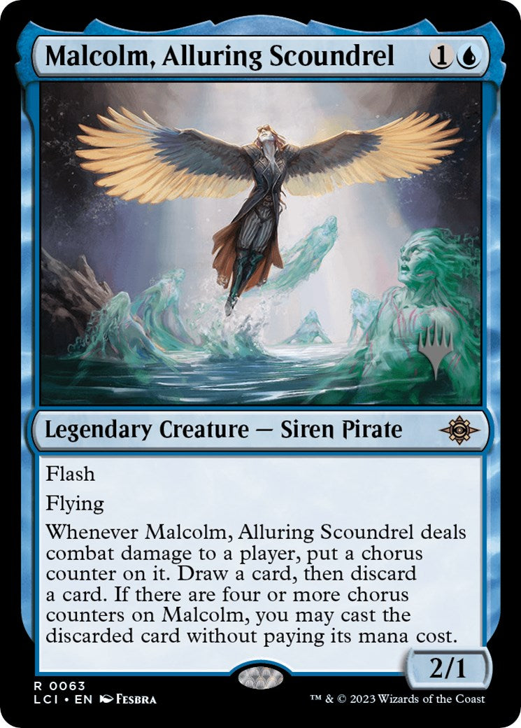 Malcolm, Alluring Scoundrel (Promo Pack) [The Lost Caverns of Ixalan Promos] | Exor Games Bridgewater