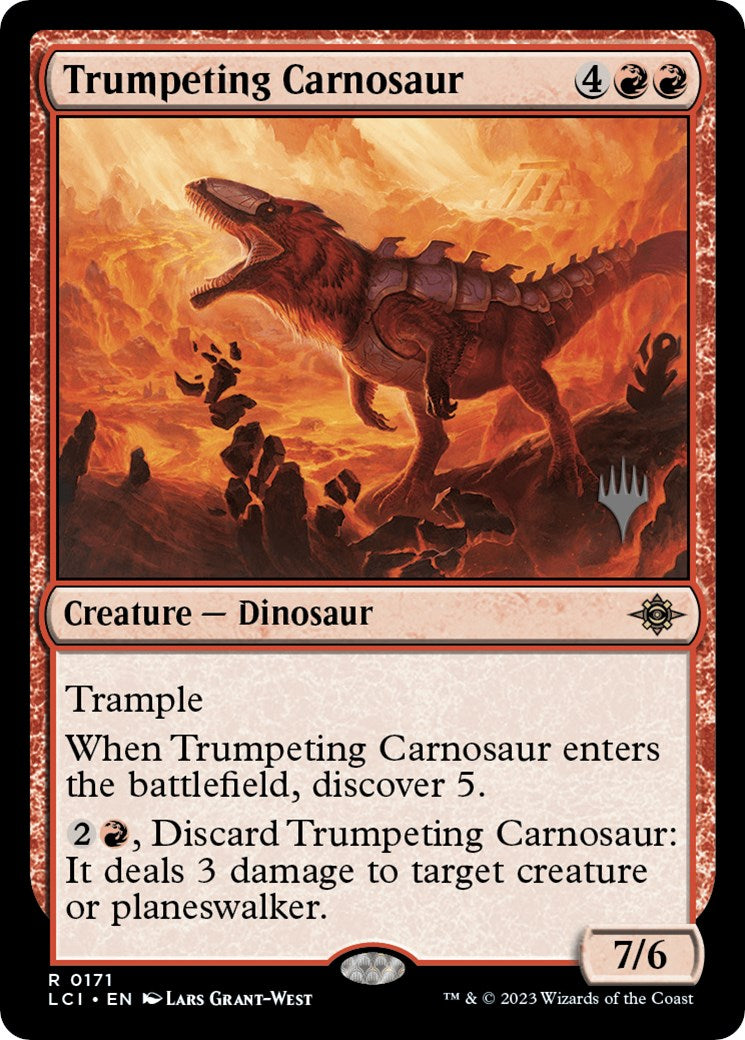 Trumpeting Carnosaur (Promo Pack) [The Lost Caverns of Ixalan Promos] | Exor Games Bridgewater