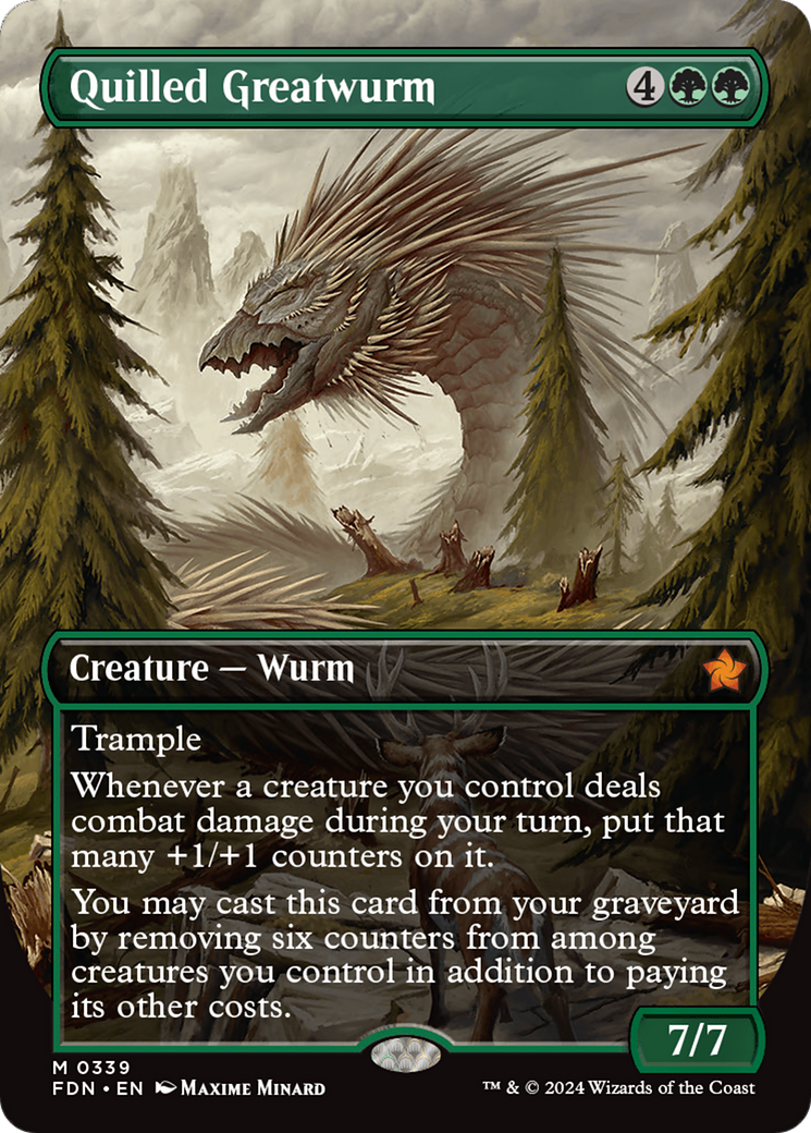 Quilled Greatwurm (Borderless) [Foundations] | Exor Games Bridgewater