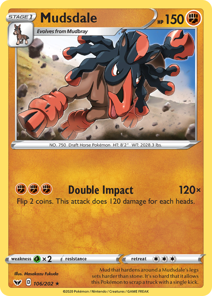 Mudsdale (106/202) [Sword & Shield: Base Set] | Exor Games Bridgewater
