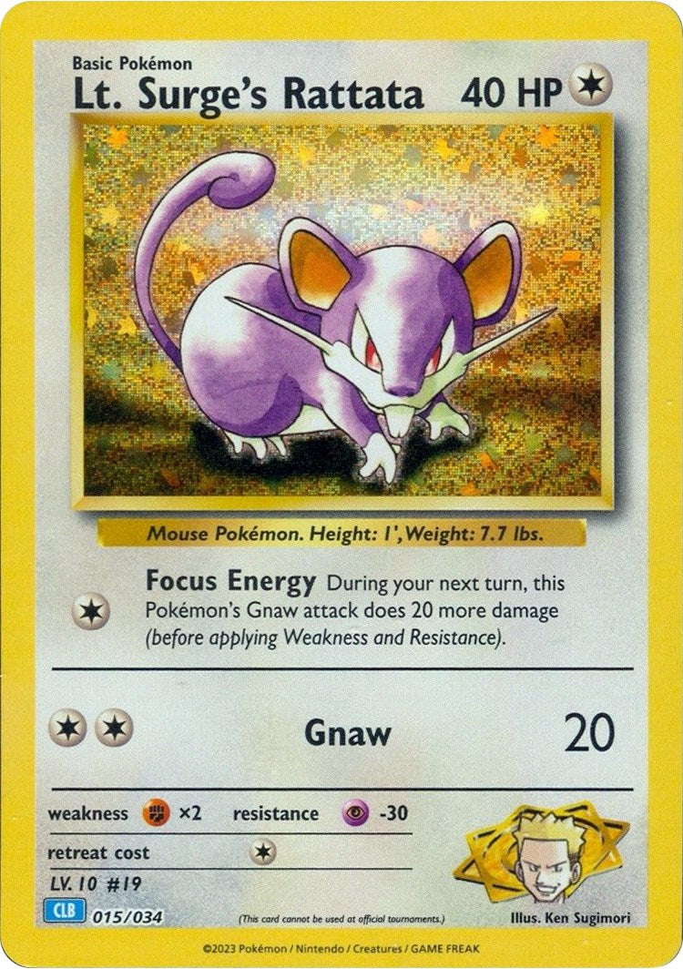 Lt. Surge's Rattata [Trading Card Game Classic] | Exor Games Bridgewater