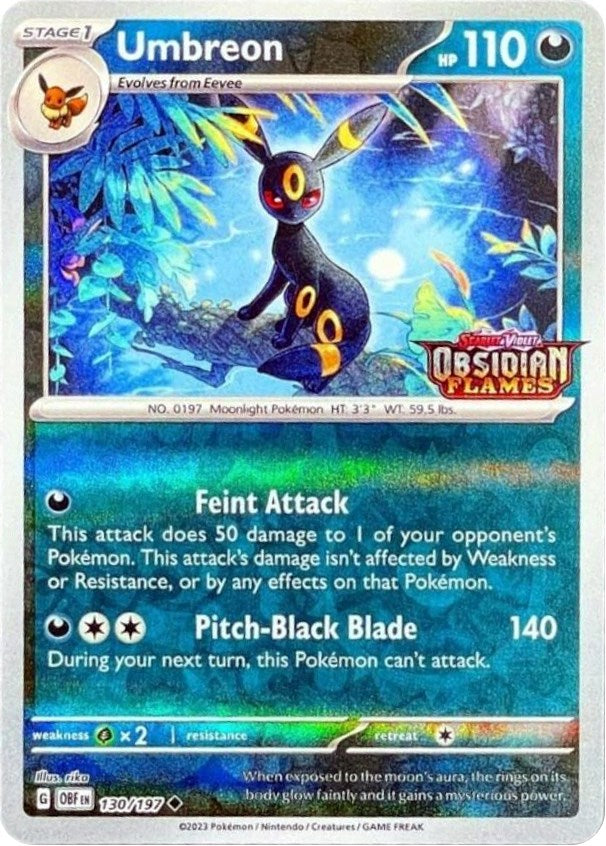 Umbreon (130/197) (Obsidian Flames Stamped) [Scarlet & Violet: Obsidian Flames] | Exor Games Bridgewater