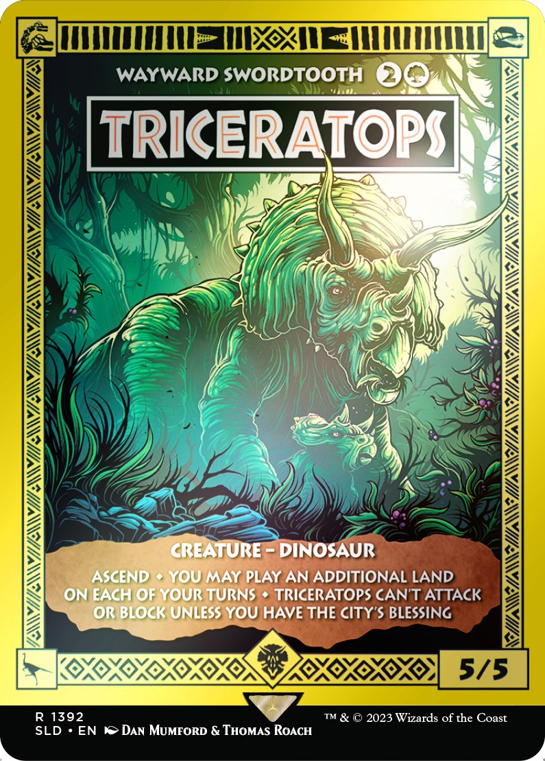 Triceratops - Wayward Swordtooth (Rainbow Foil) [Secret Lair Drop Series] | Exor Games Bridgewater