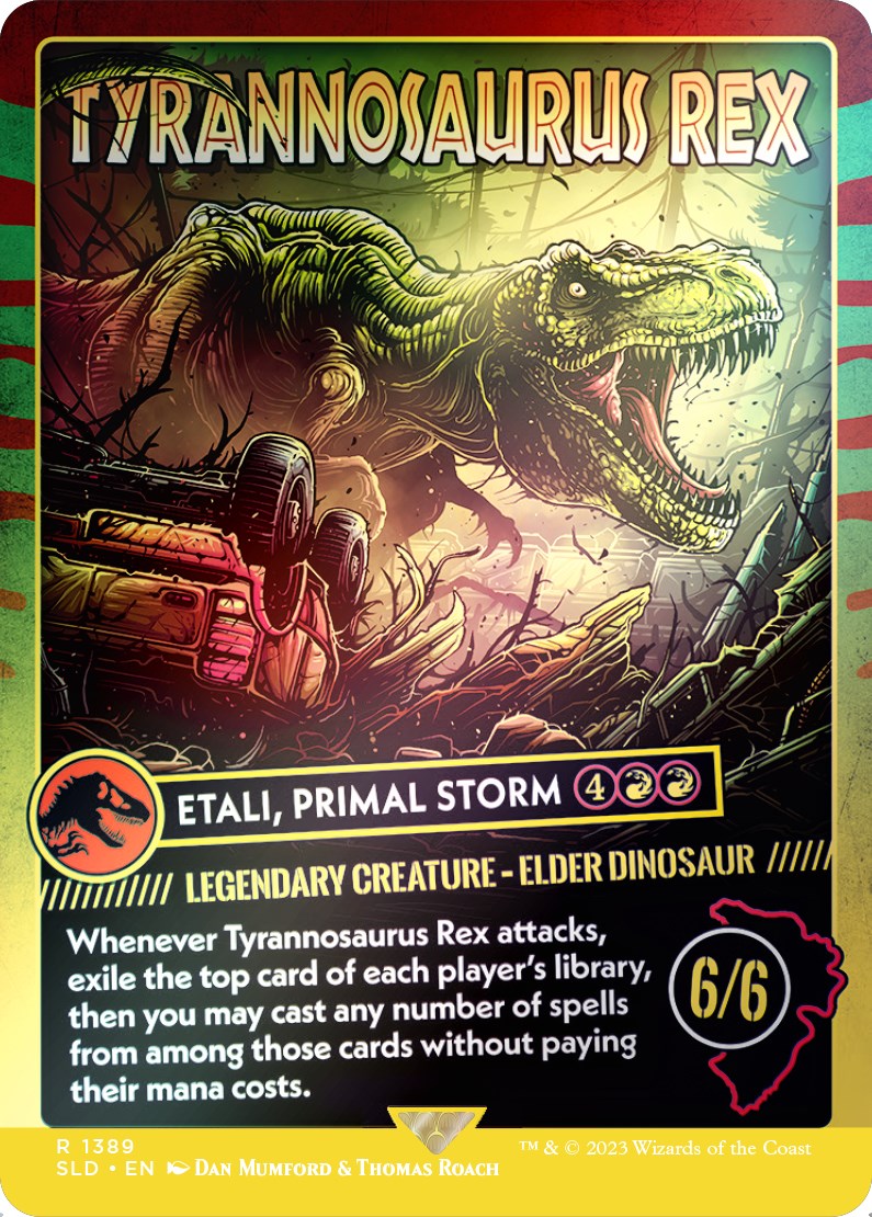 Tyrannosaurus Rex - Etali, Primal Storm (Rainbow Foil) [Secret Lair Drop Series] | Exor Games Bridgewater