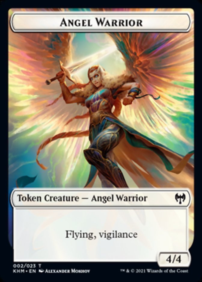 Angel Warrior Token [Kaldheim Tokens] | Exor Games Bridgewater
