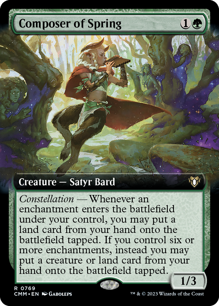 Composer of Spring (Extended Art) [Commander Masters] | Exor Games Bridgewater