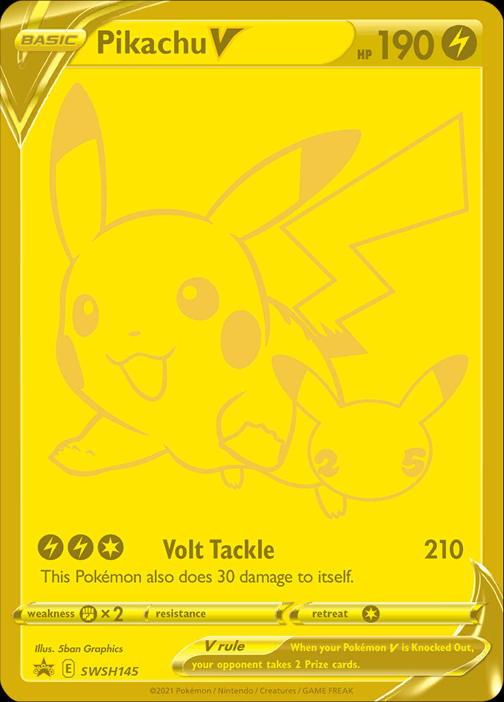 Pikachu V (SWSH145) (Celebrations) [Sword & Shield: Black Star Promos] | Exor Games Bridgewater