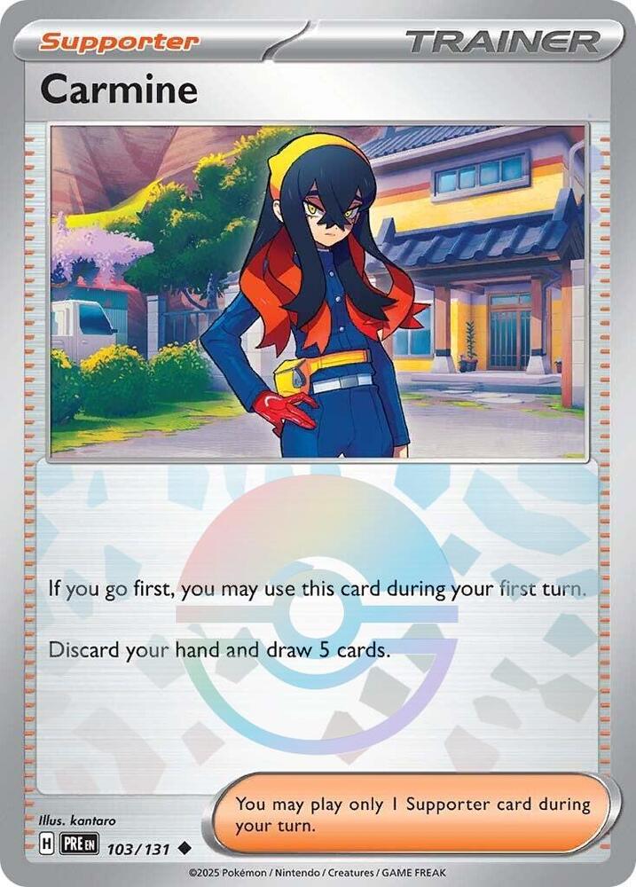 Carmine (103/131) (Poke Ball Pattern) [Scarlet & Violet: Prismatic Evolutions] | Exor Games Bridgewater