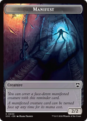 Elemental (0020) // Manifest Double-Sided Token [Secrets of Strixhaven Commander Tokens] | Exor Games Bridgewater