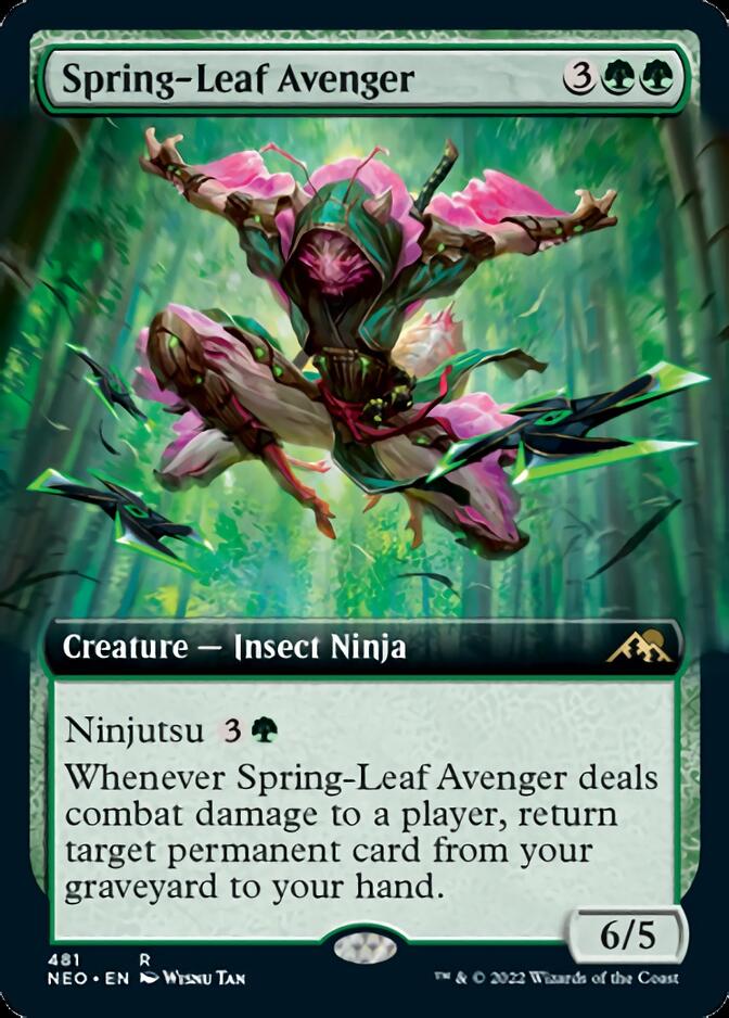 Spring-Leaf Avenger (Extended Art) [Kamigawa: Neon Dynasty] | Exor Games Bridgewater