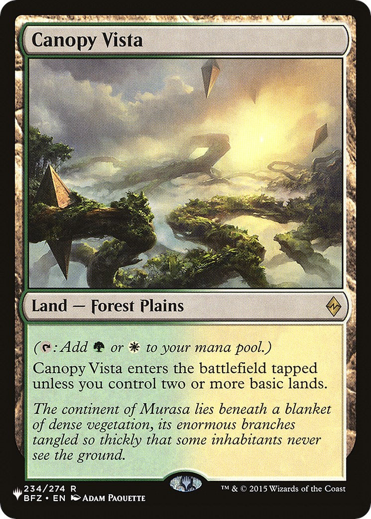 Canopy Vista [The List] | Exor Games Bridgewater