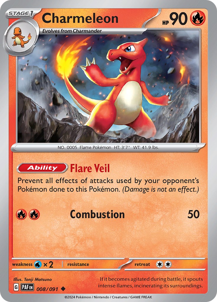 Charmeleon (008/091) [Scarlet & Violet: Paldean Fates] | Exor Games Bridgewater