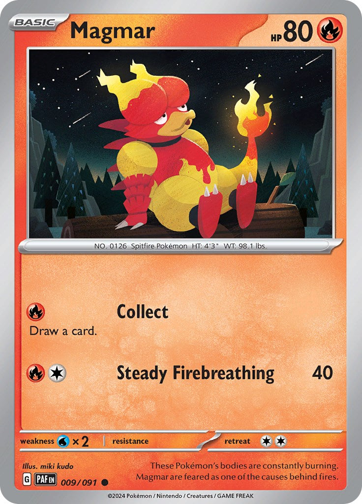 Magmar (009/091) [Scarlet & Violet: Paldean Fates] | Exor Games Bridgewater