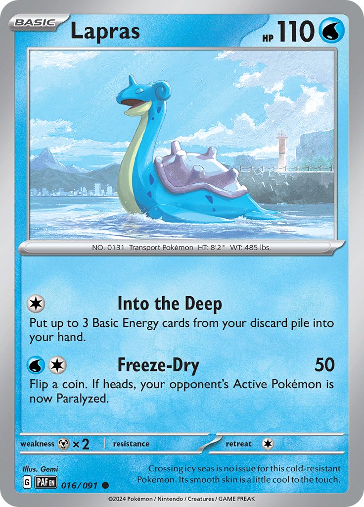 Lapras (016/091) [Scarlet & Violet: Paldean Fates] | Exor Games Bridgewater