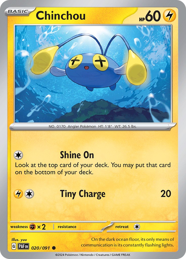 Chinchou (020/091) [Scarlet & Violet: Paldean Fates] | Exor Games Bridgewater