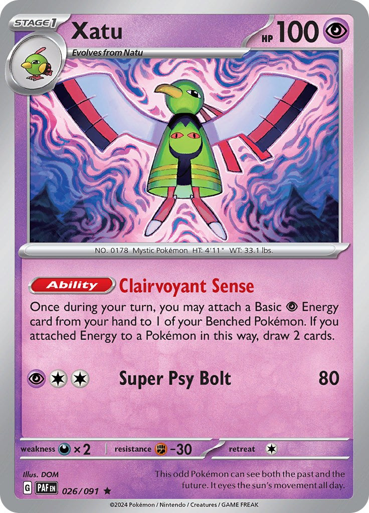 Xatu (026/091) [Scarlet & Violet: Paldean Fates] | Exor Games Bridgewater