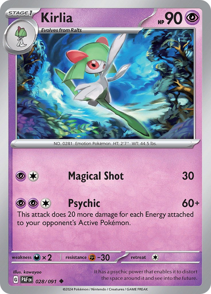 Kirlia (028/091) [Scarlet & Violet: Paldean Fates] | Exor Games Bridgewater