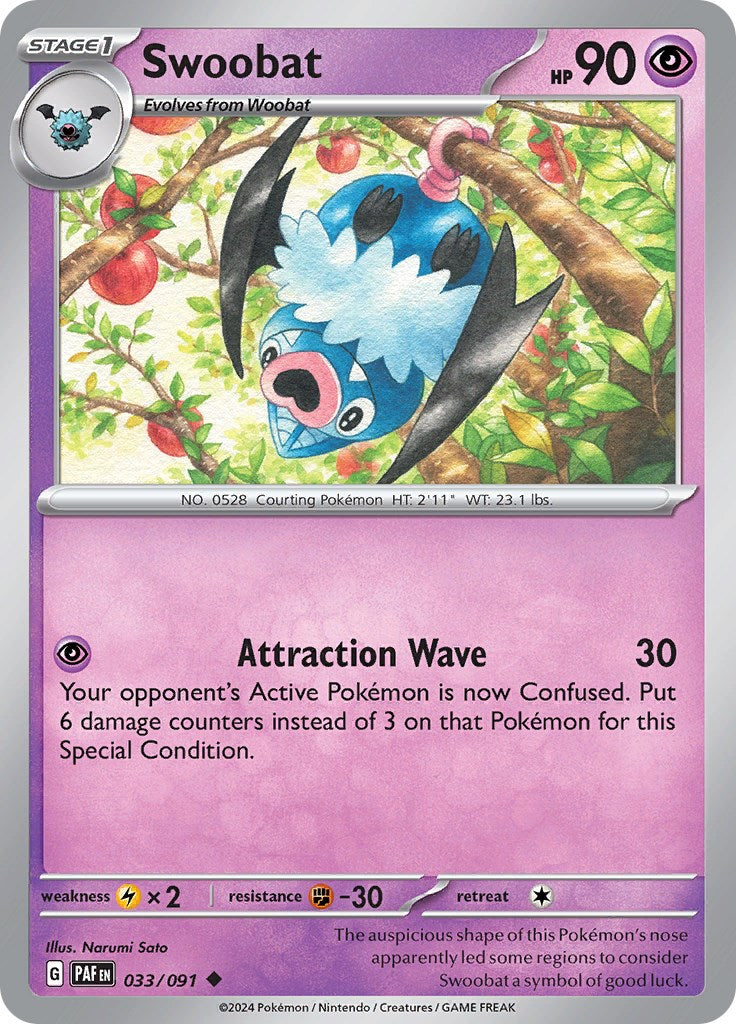 Swoobat (033/091) [Scarlet & Violet: Paldean Fates] | Exor Games Bridgewater